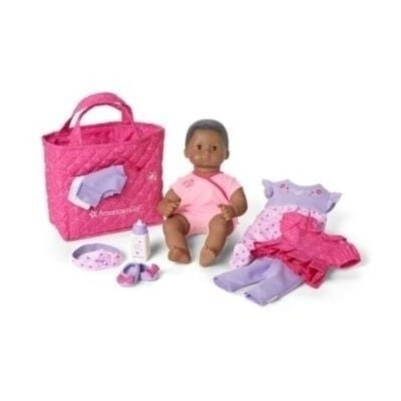 NEW American Girl Bitty Baby dark toned 15" doll with dark hair and brown eyes - Picture 3 of 7